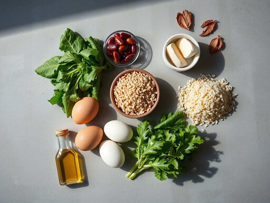 Core pantry ingredients collage